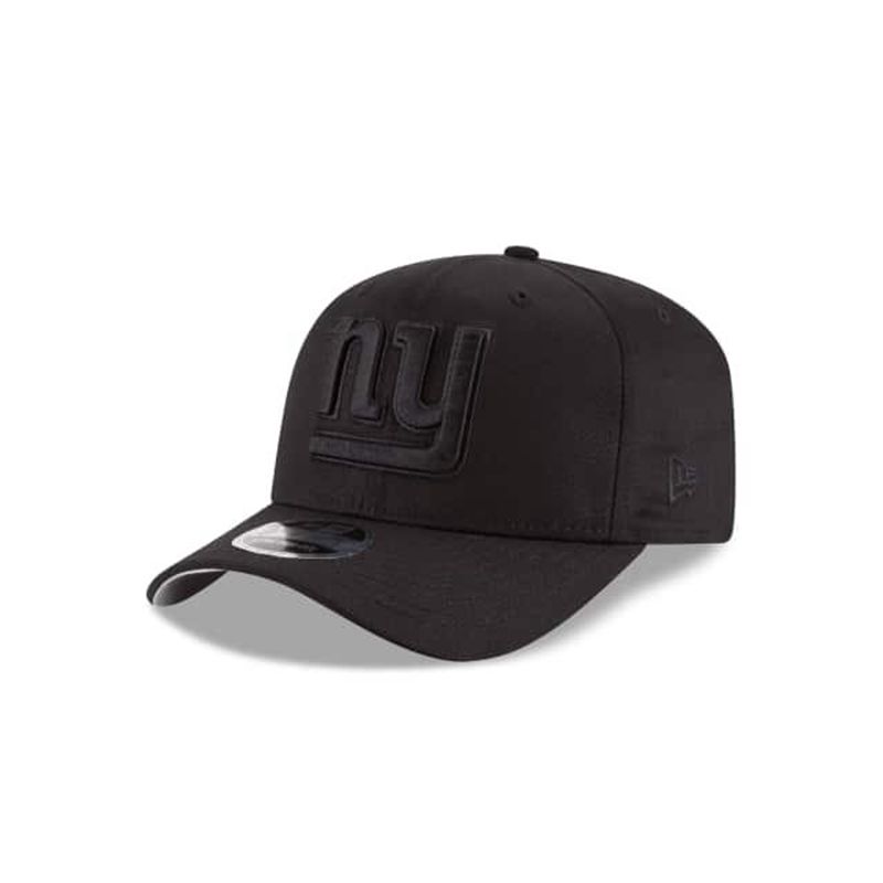 NFL New York Giants Black On Black Stretch Snap 9Fifty Snapback (YKP0520) - Black New Era Caps